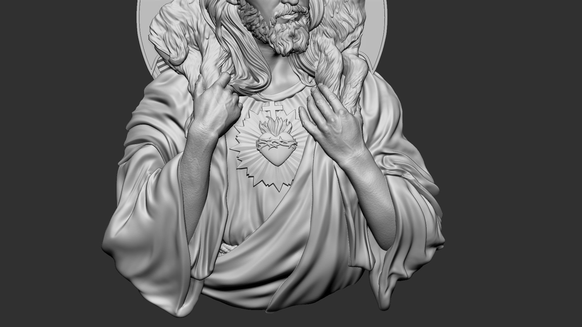 Jesus Relief 04 3D print model_7