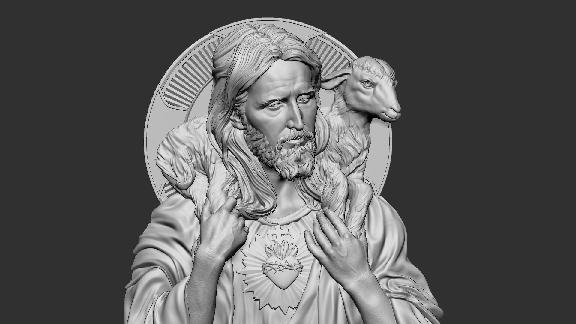 Jesus Relief 04 3D print model_6