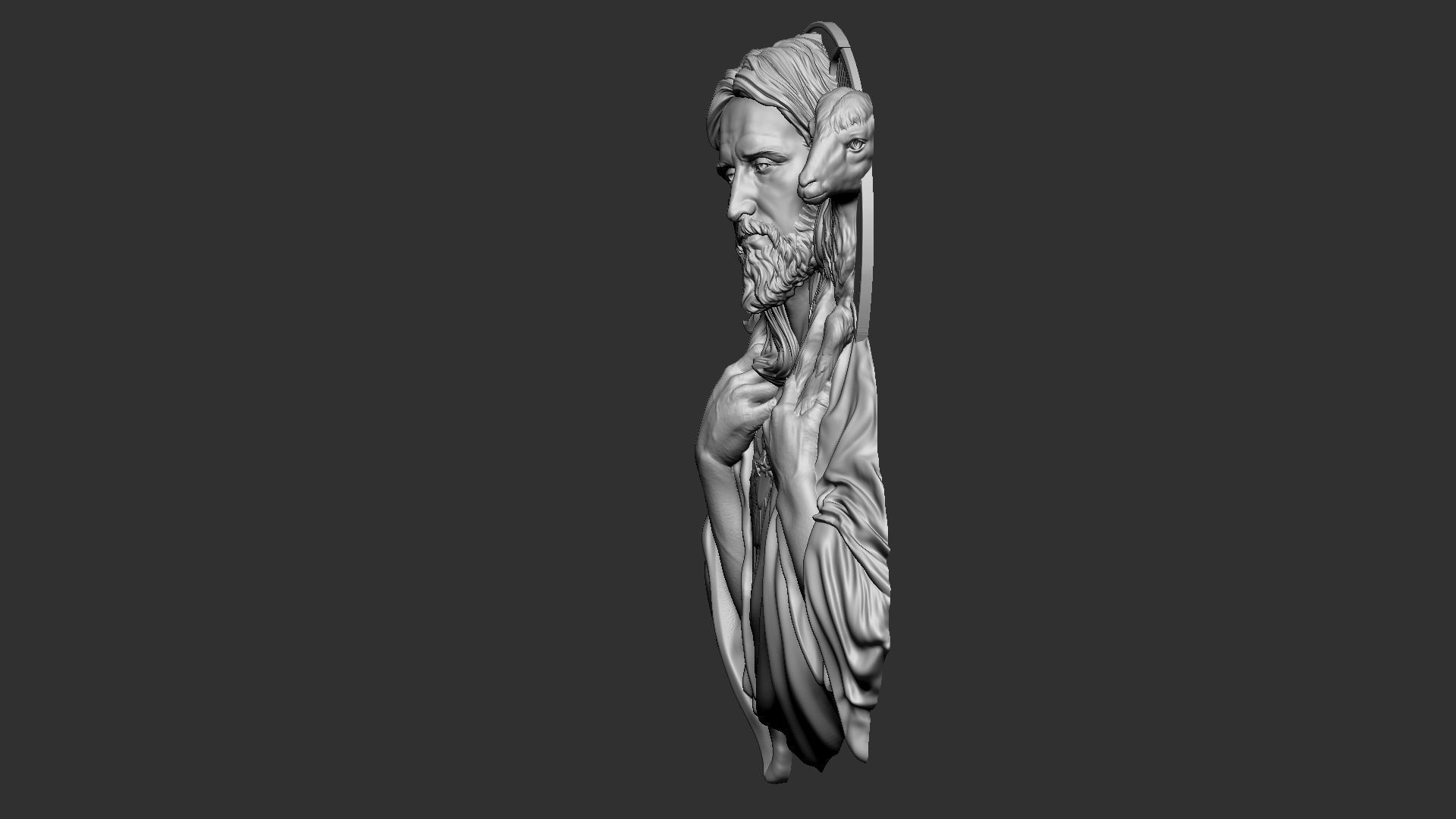 Jesus Relief 04 3D print model_21