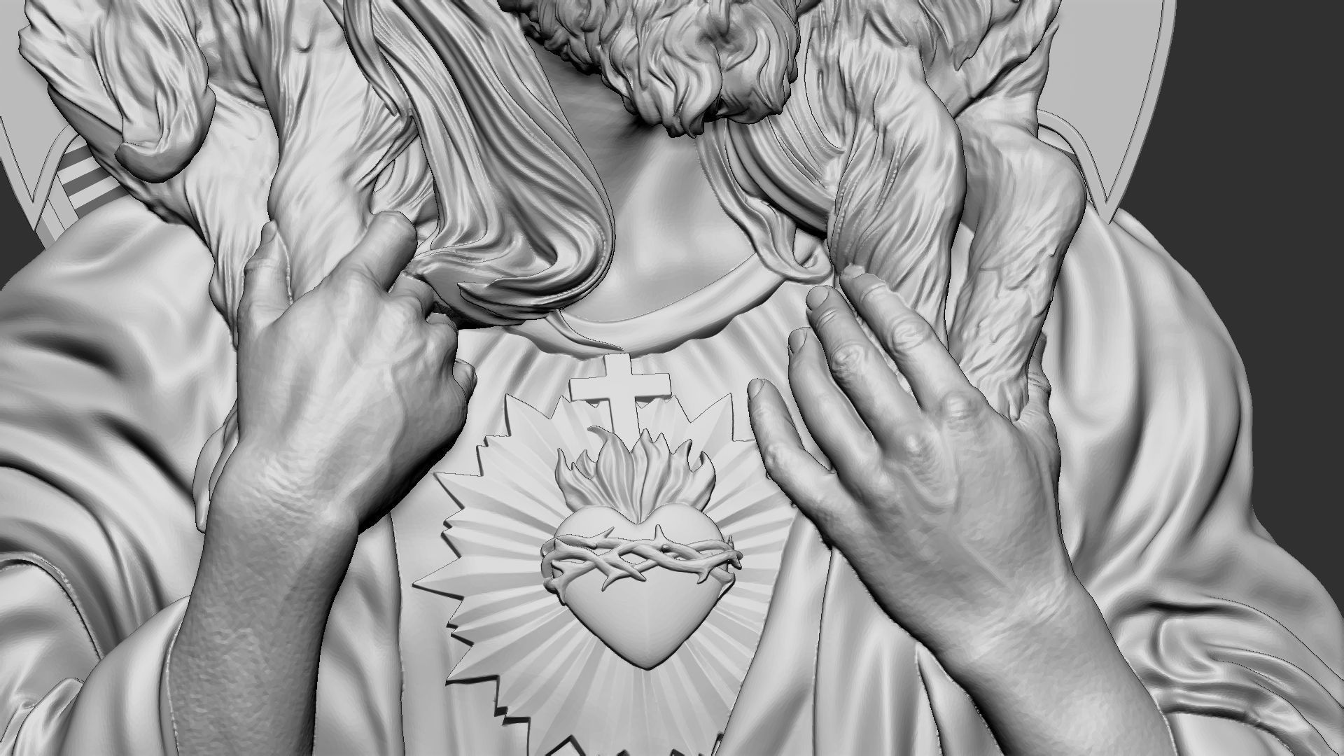 Jesus Relief 04 3D print model_19