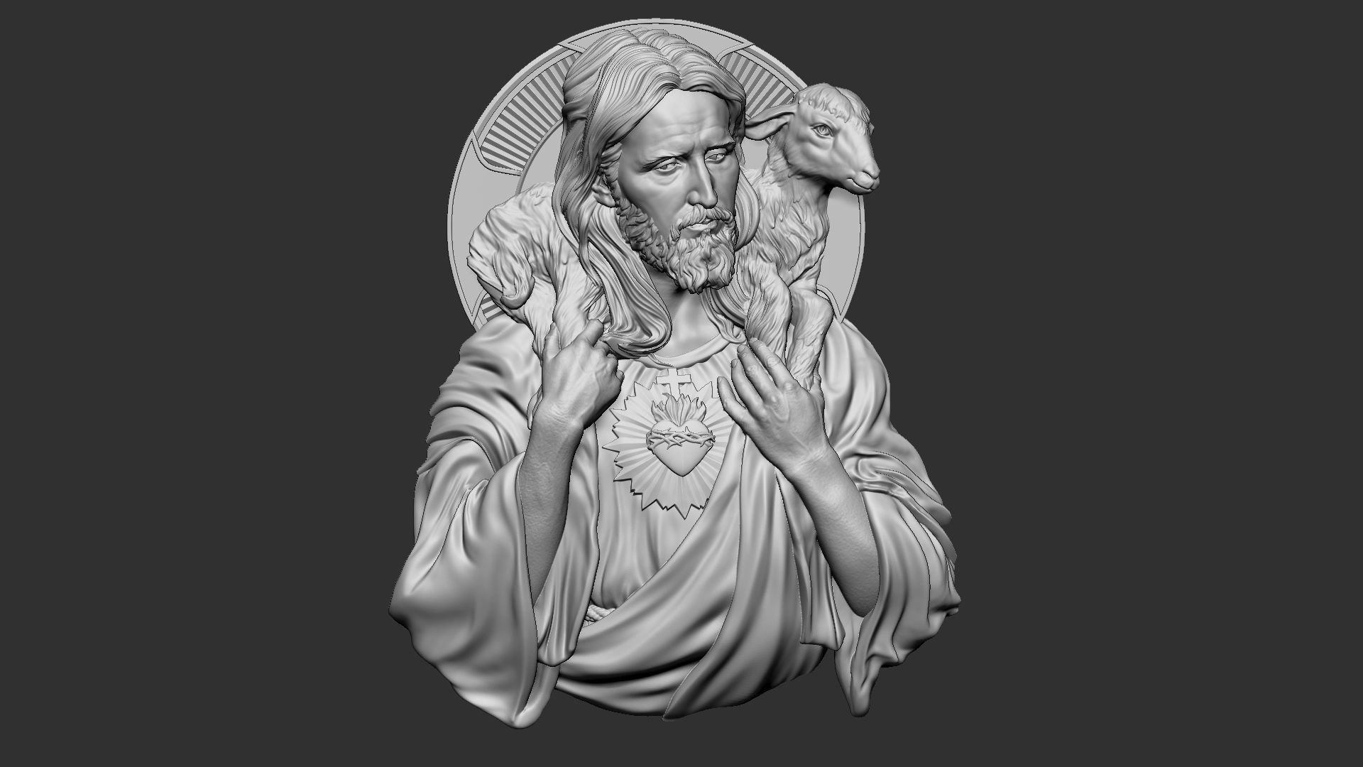 Jesus Relief 04 3D print model_4