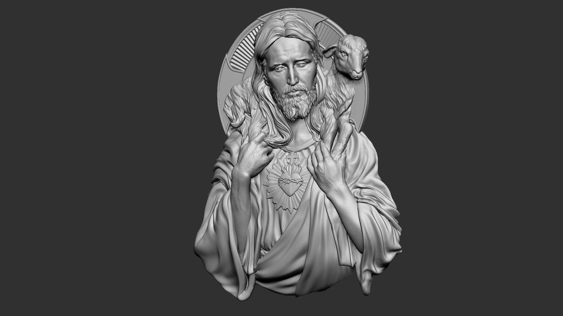 Jesus Relief 04 3D print model_16