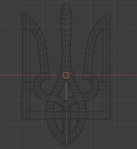 trident ukrainian flag Free 3D model_3