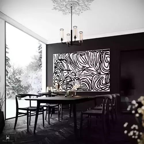 Black Dining Room