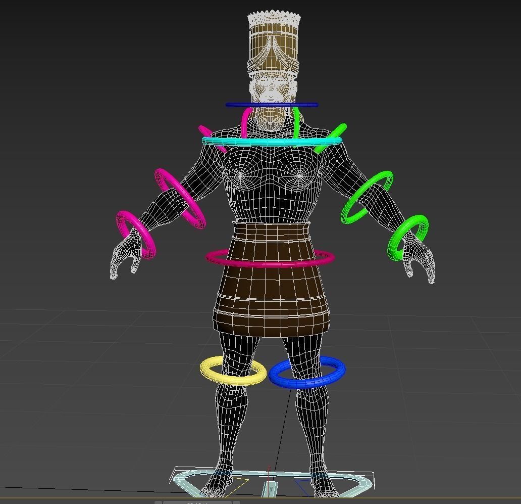  Nebuchadnezzar king rigged vfx Low-poly 3D model_6