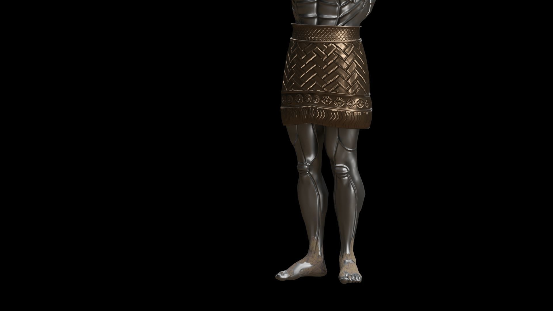  Nebuchadnezzar king rigged vfx Low-poly 3D model_7