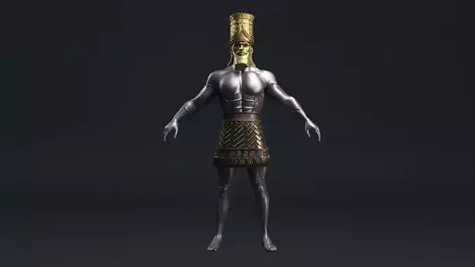 Nebuchadnezzar king rigged vfx Low-poly 3D model