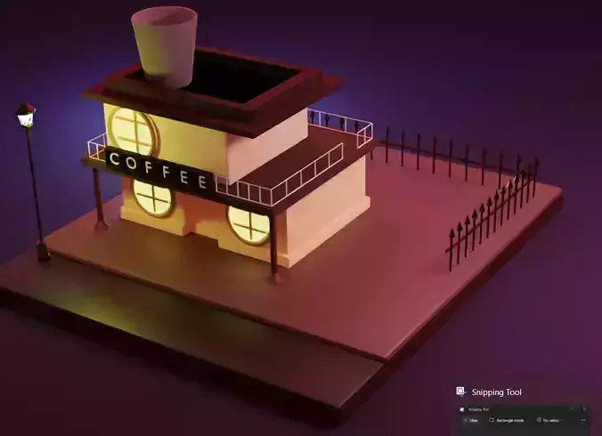 LITTLE 3D COFFEE SHOP MODEL