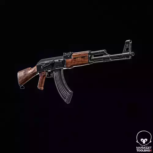 AK-47 Kalashnikov Low-poly 3D model