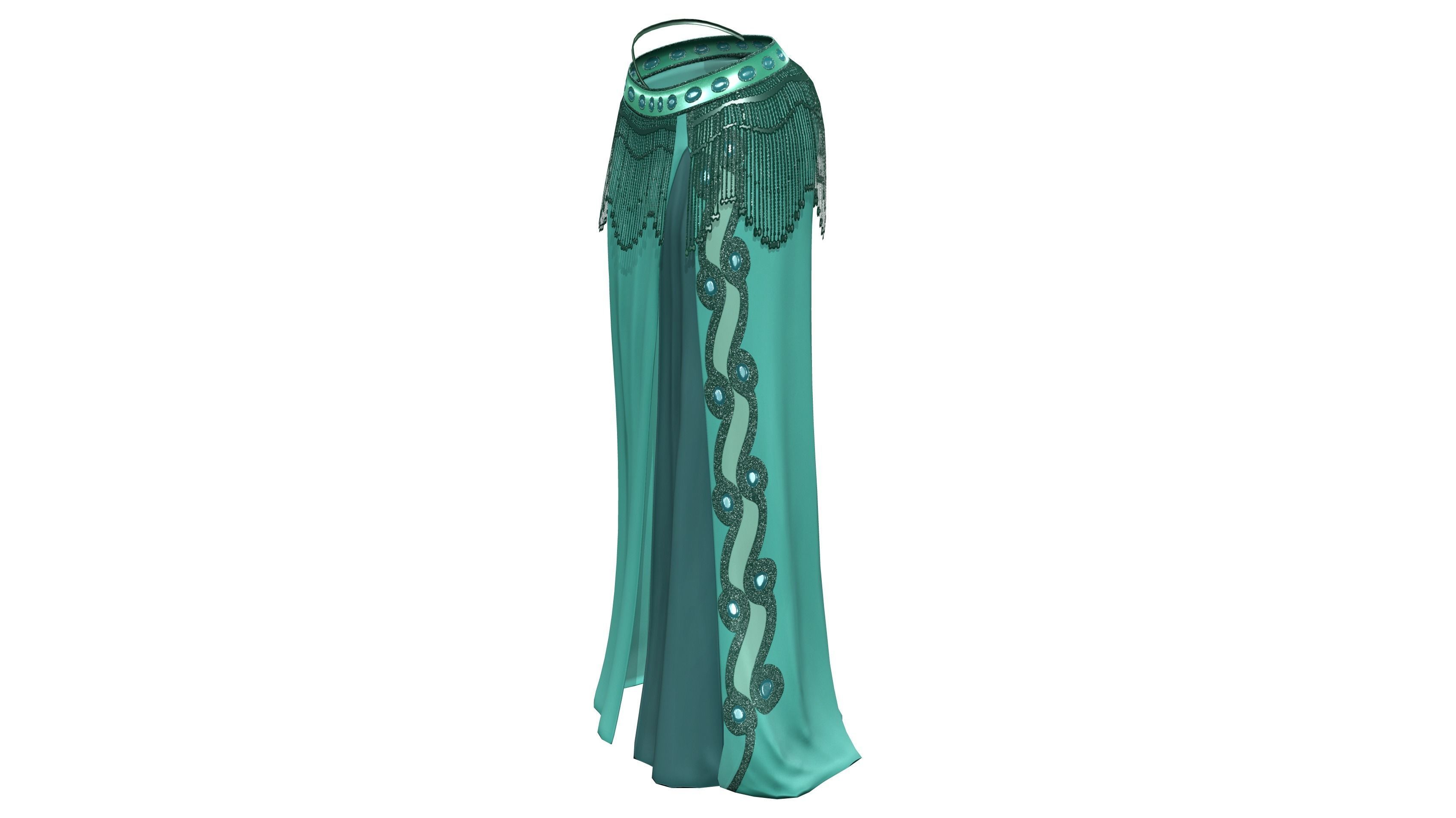 Belly Dancing Skirt Low-poly 3D model_2