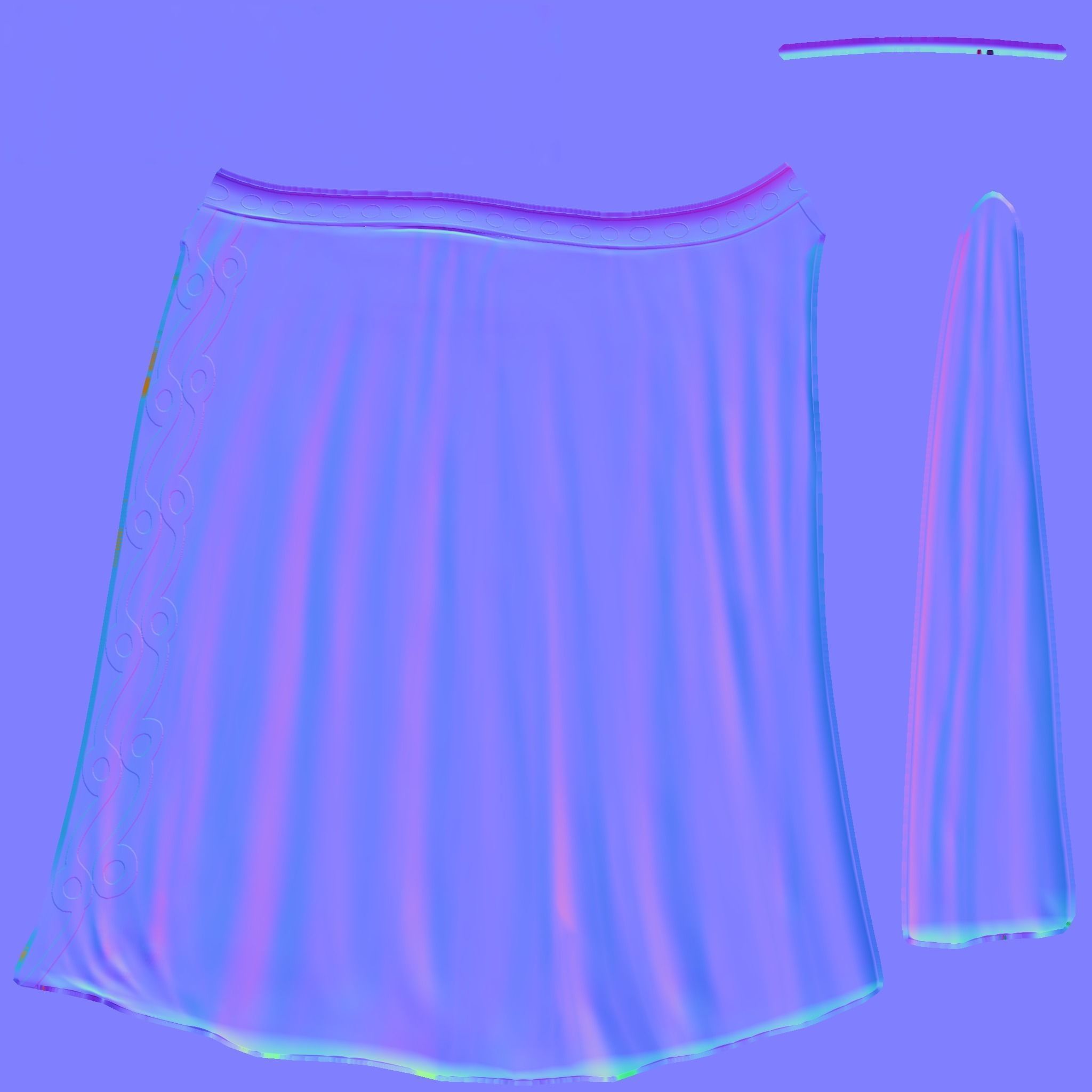 Belly Dancing Skirt Low-poly 3D model_10