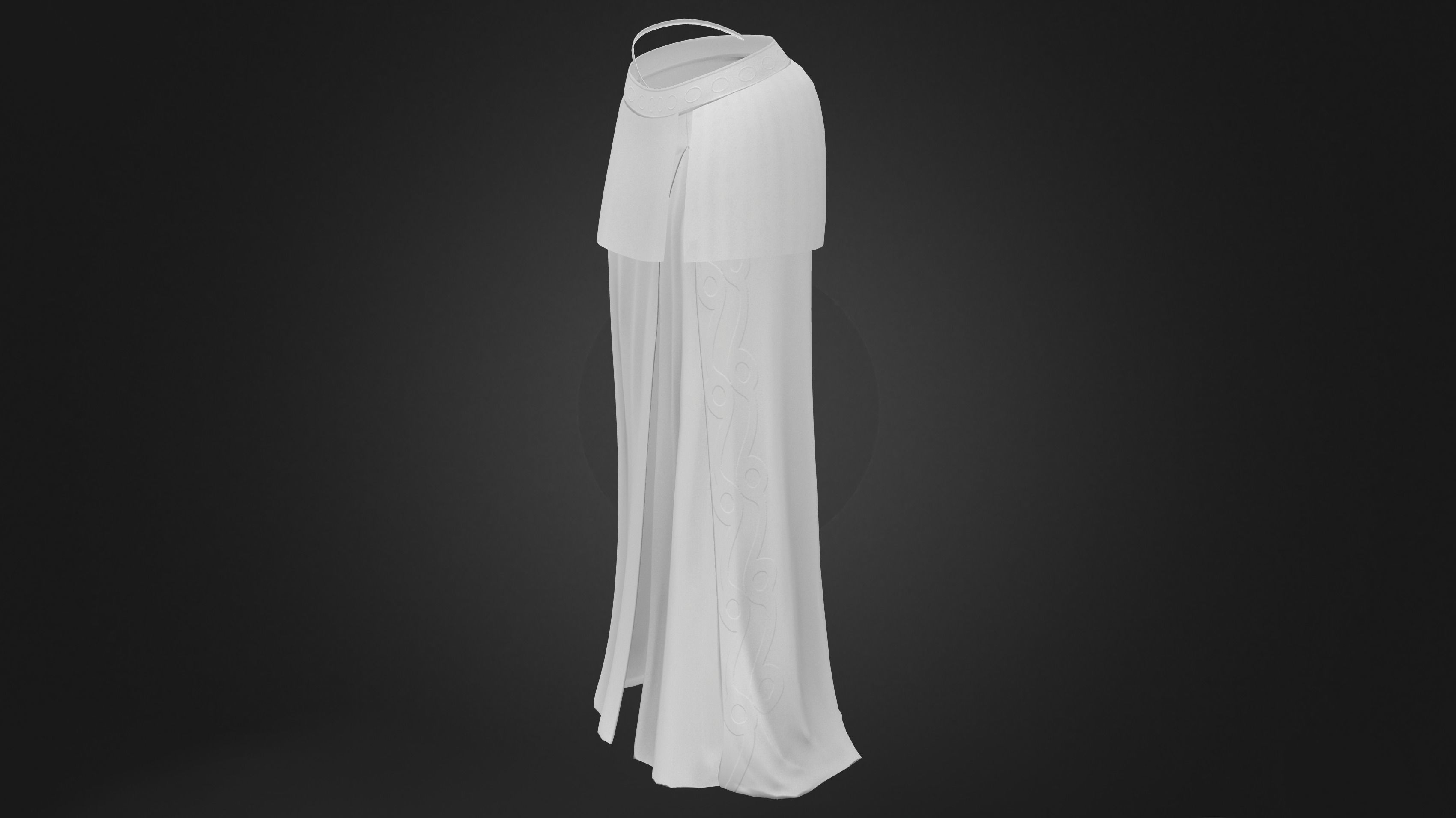 Belly Dancing Skirt Low-poly 3D model_8