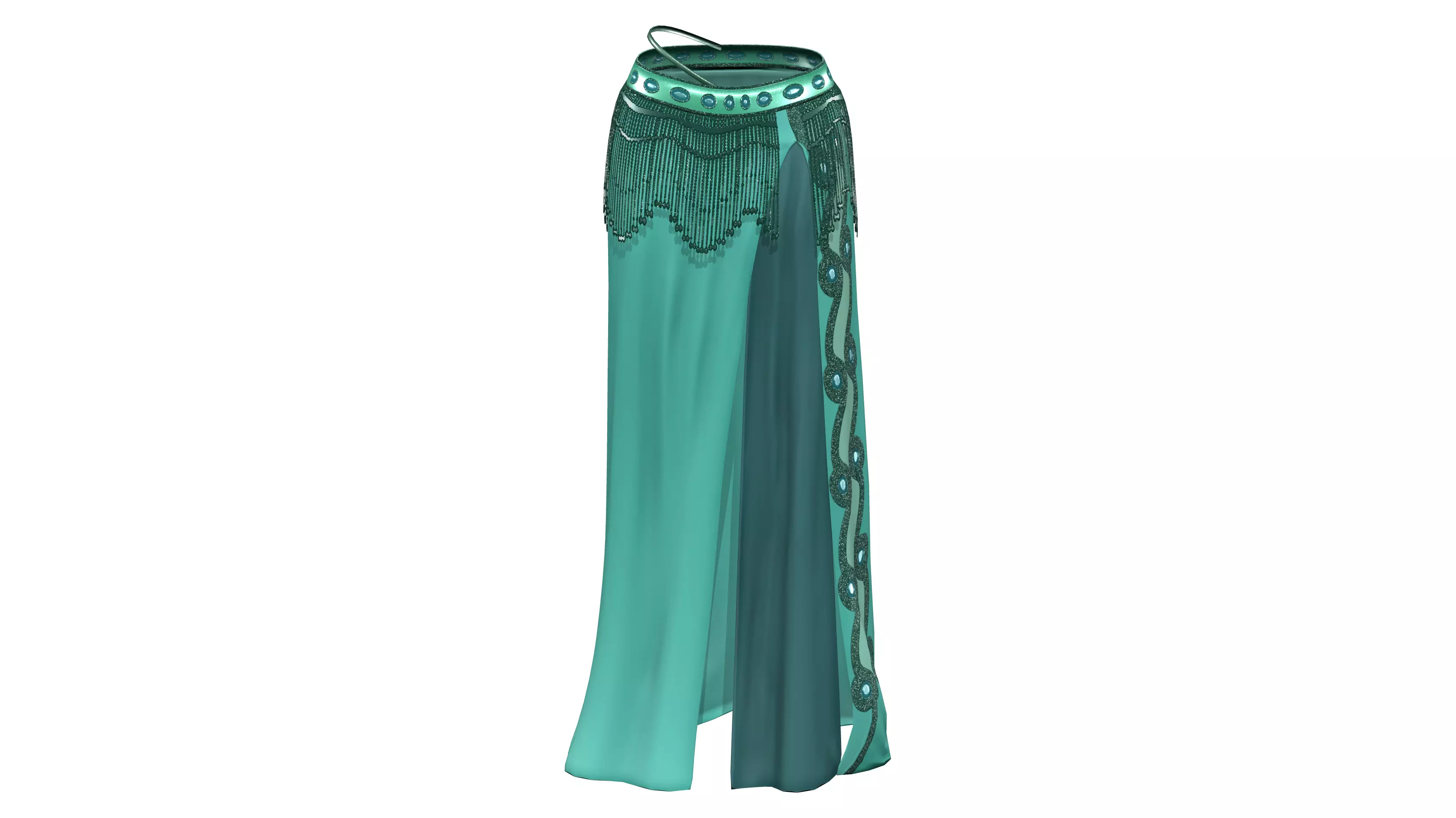 Belly Dancing Skirt Low-poly 3D model_0