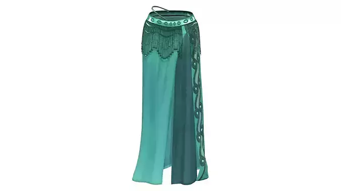 Belly Dancing Skirt Low-poly 3D model