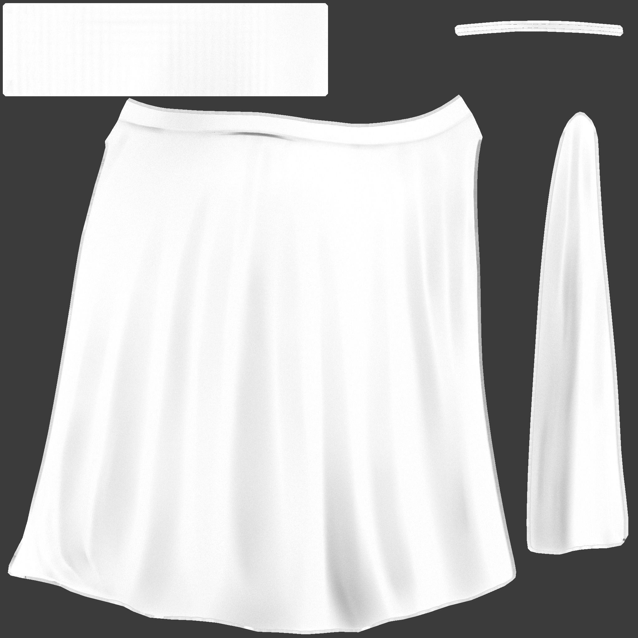 Belly Dancing Skirt Low-poly 3D model_12