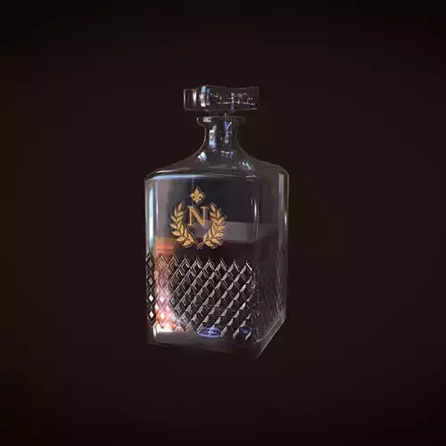 Crystal glass decanter