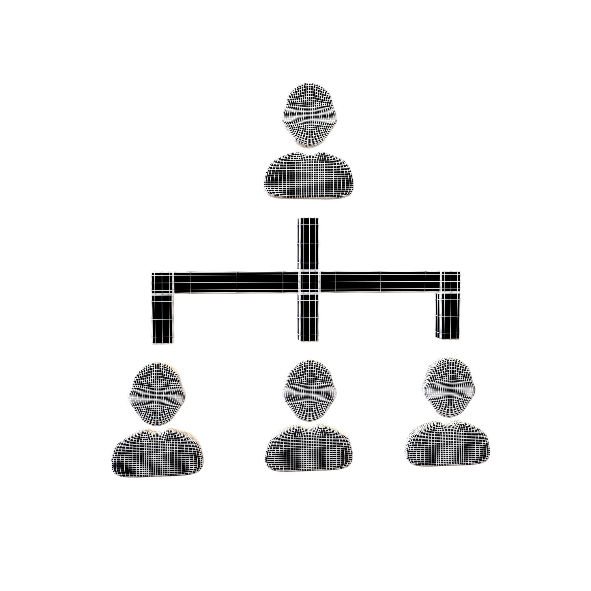 Organization Icon v2 002 Low-poly 3D model_4