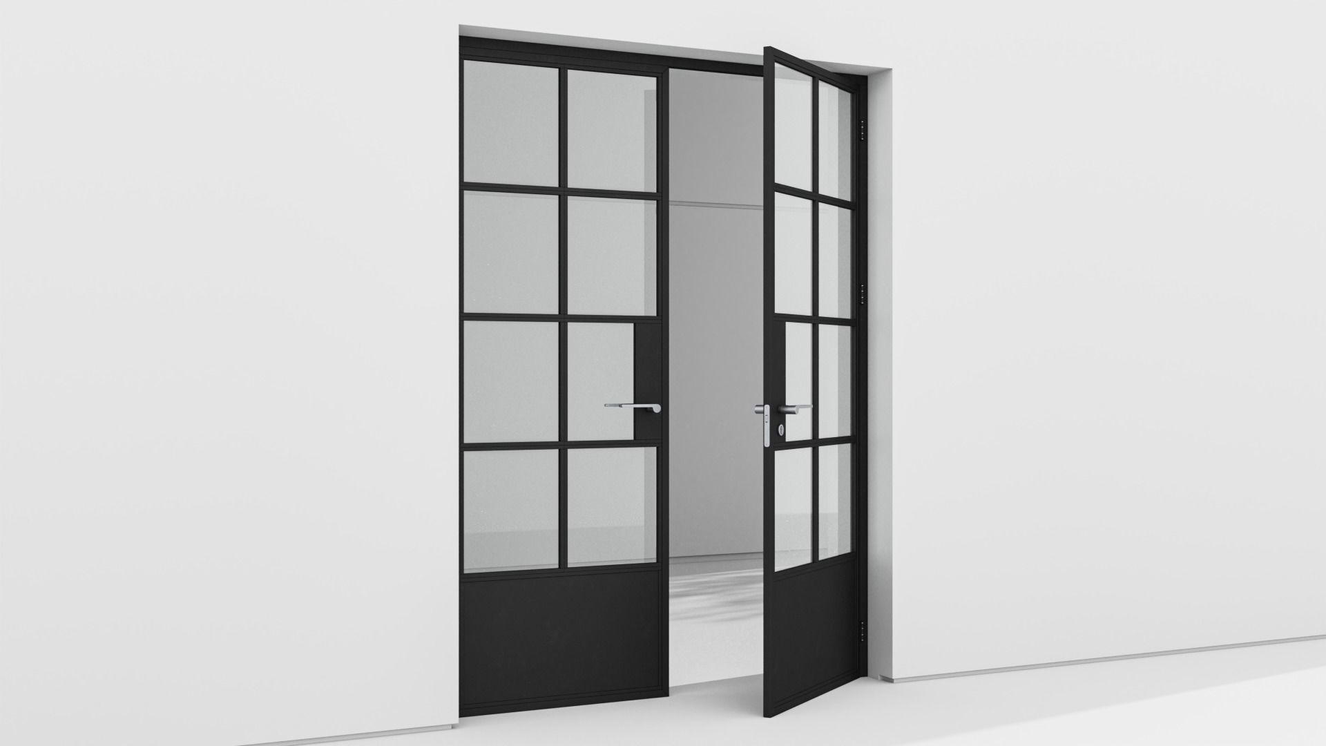 Aluminium door 159 3D model_3