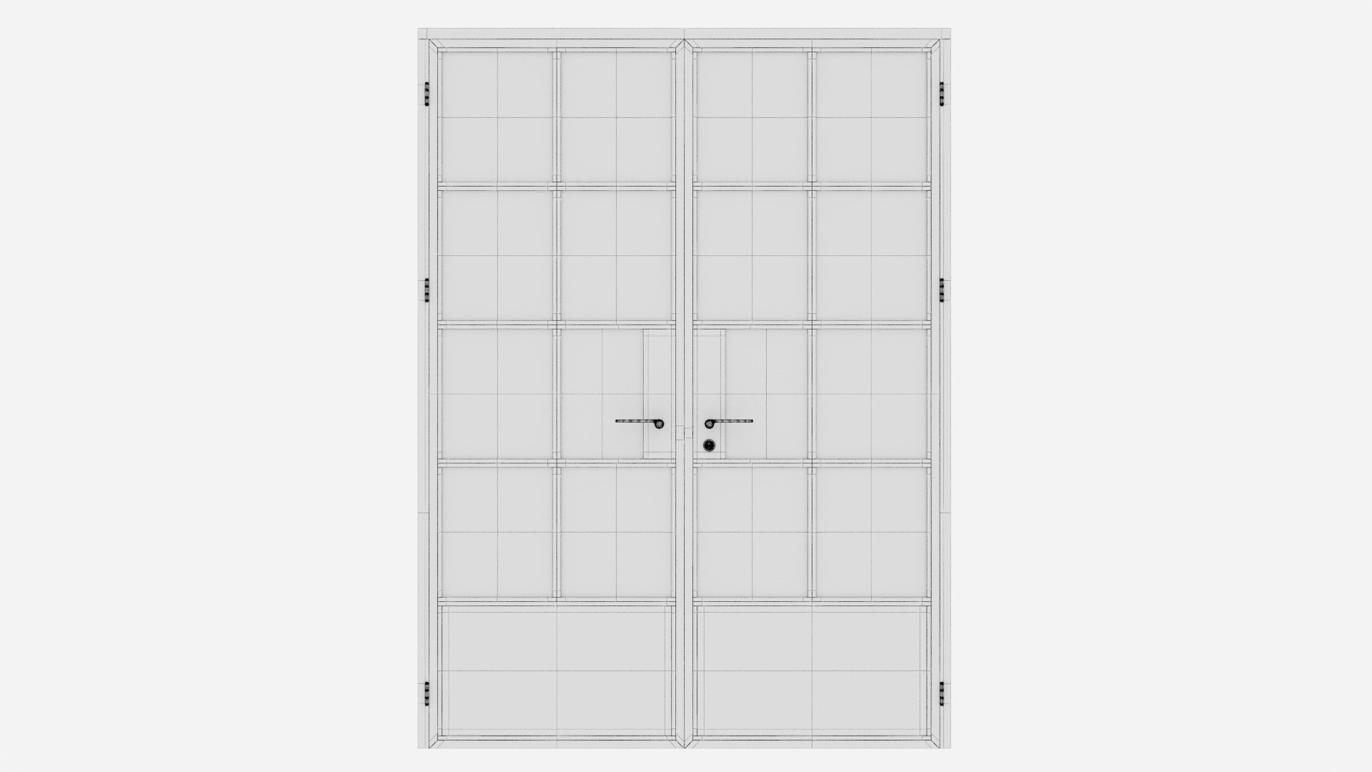 Aluminium door 159 3D model_5