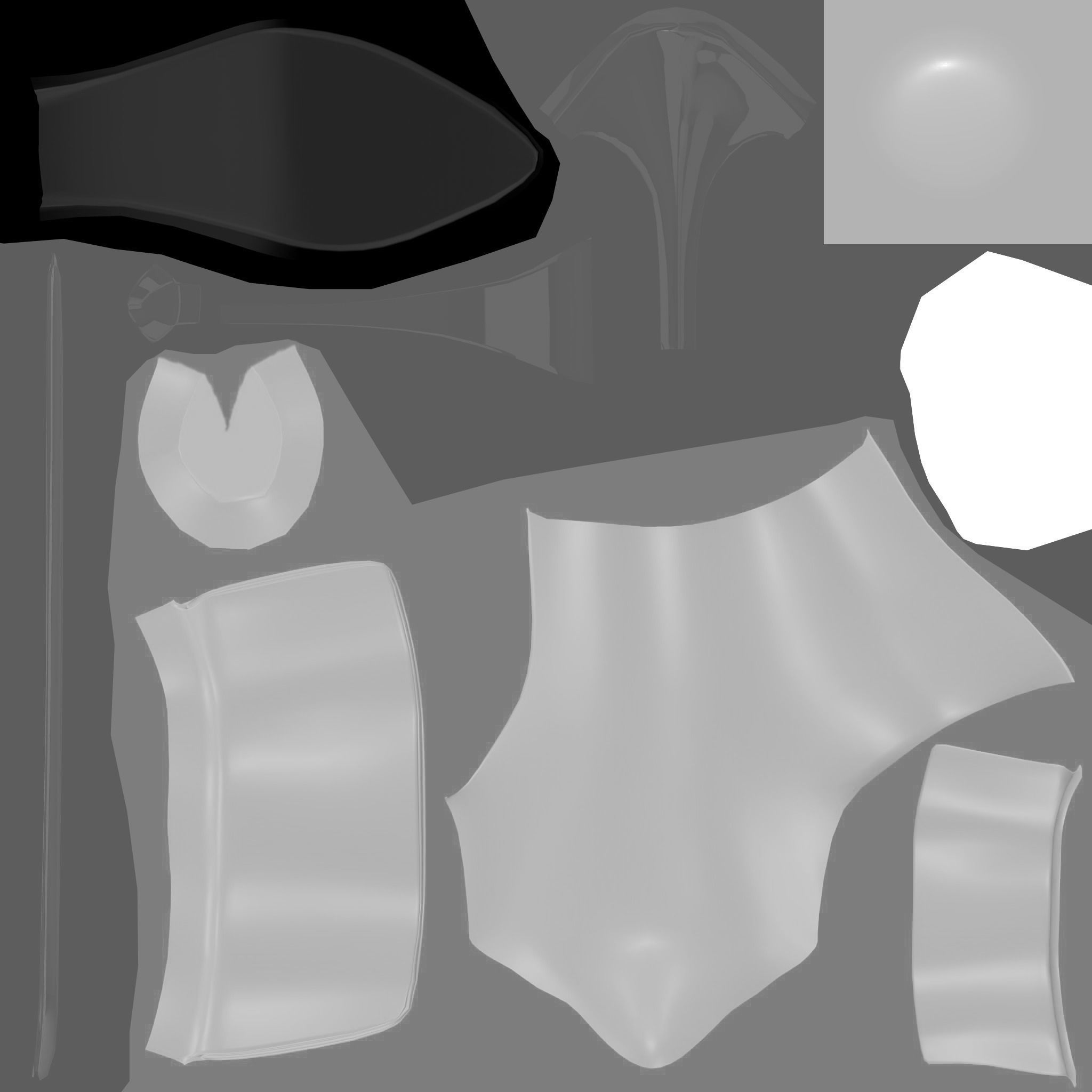 Buttons Heel Boots Low-poly 3D model_9