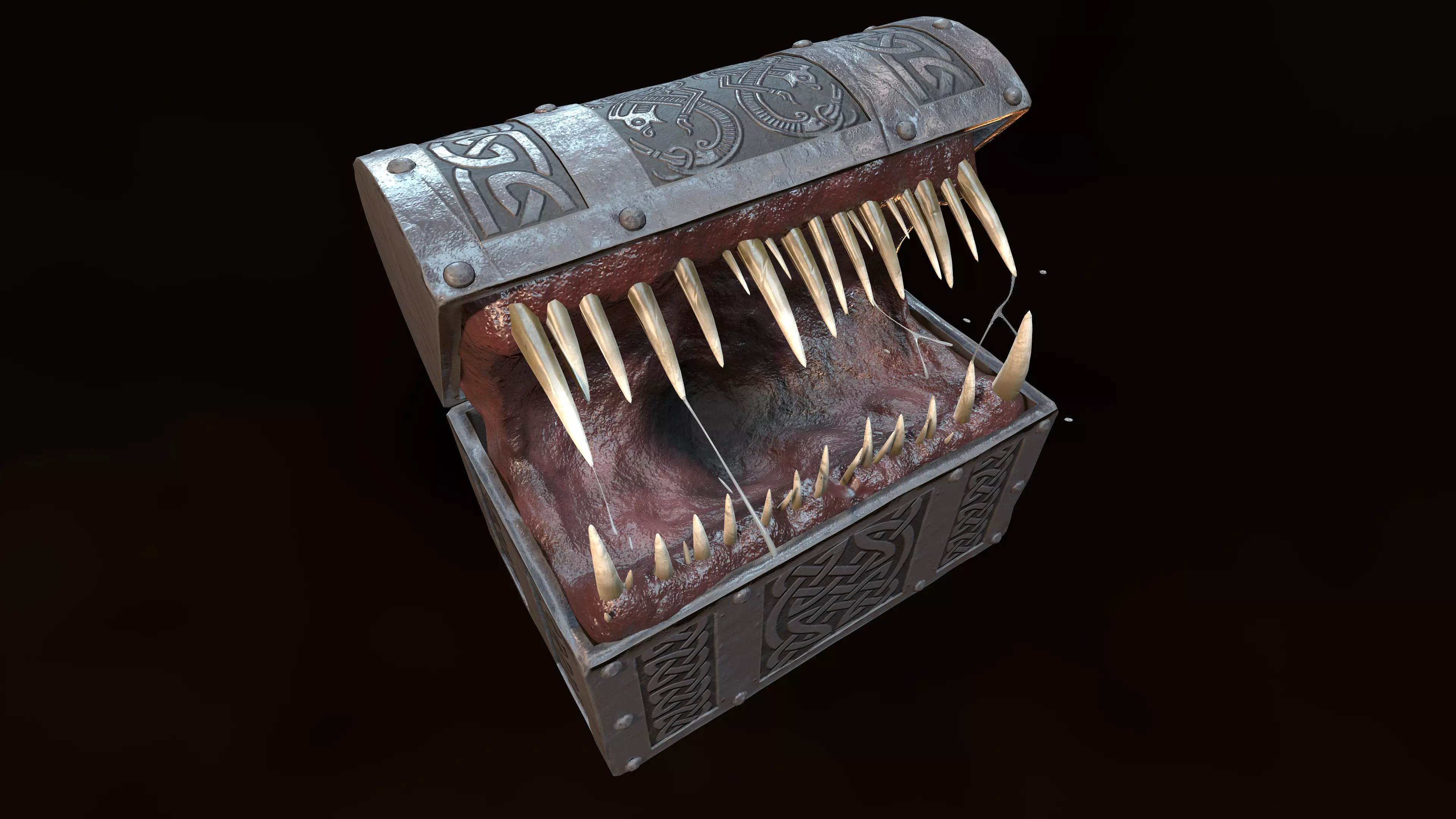 Mimic Chest Low-poly 3D model