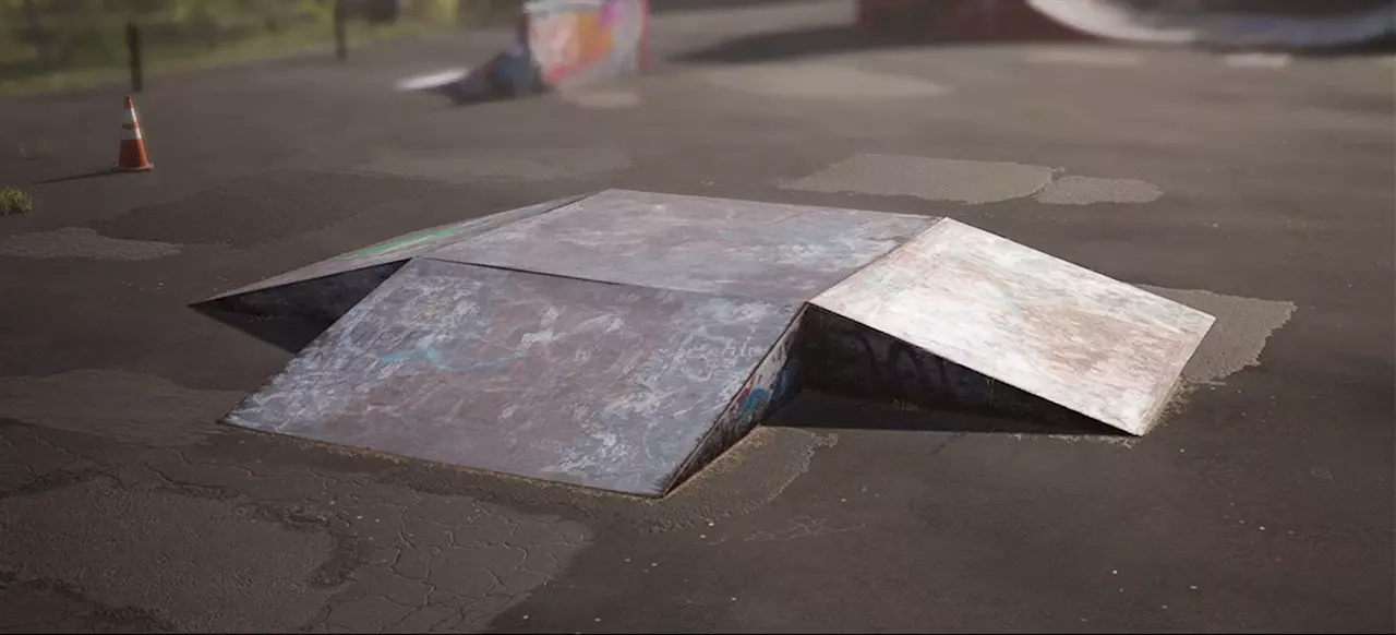 Skate Park - Four Way Ramp 3D model