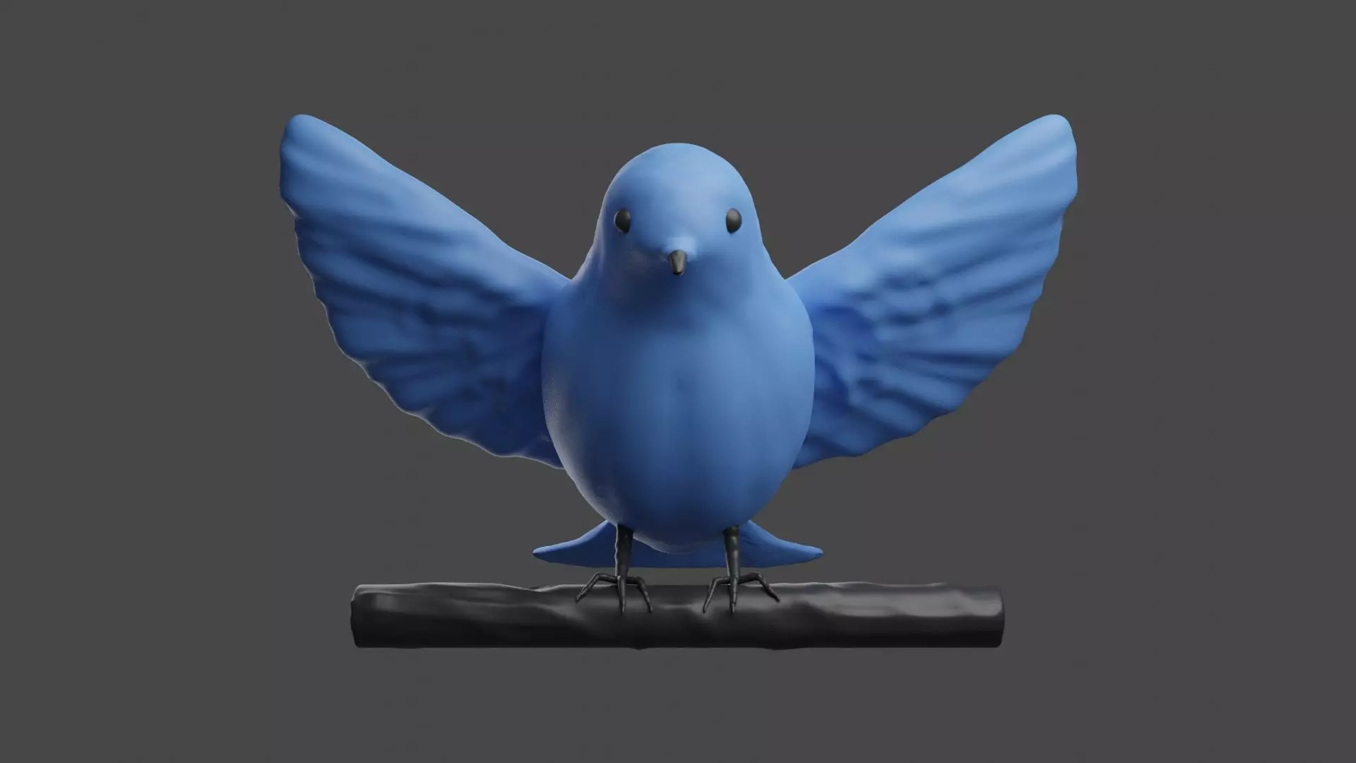 BLUEBIRD 3D Model twitter bird 3D print model