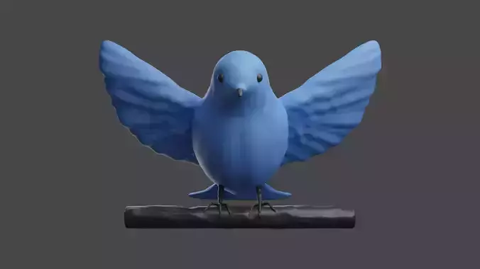 BLUEBIRD 3D Model twitter bird