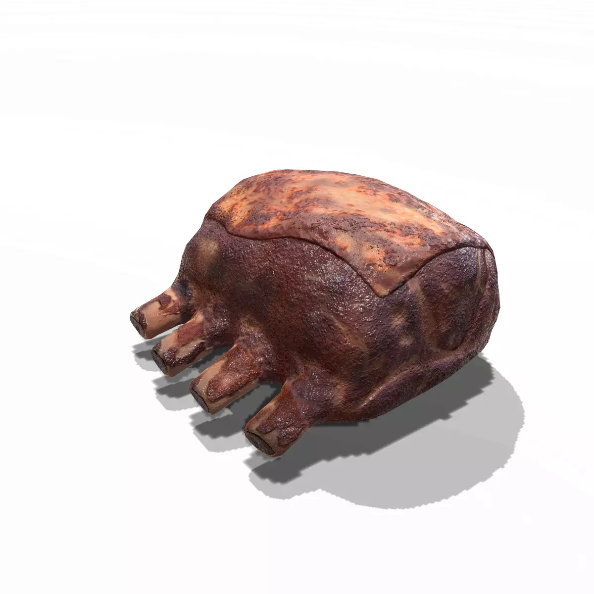 Beef RibsGrilled Low-poly 3D model_0