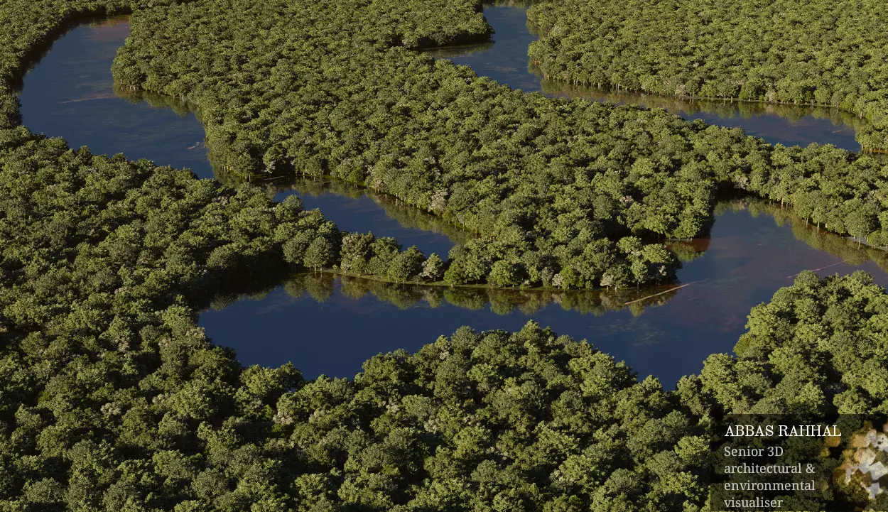 Forest mangrove in brazil - Corona Render 3D model_0