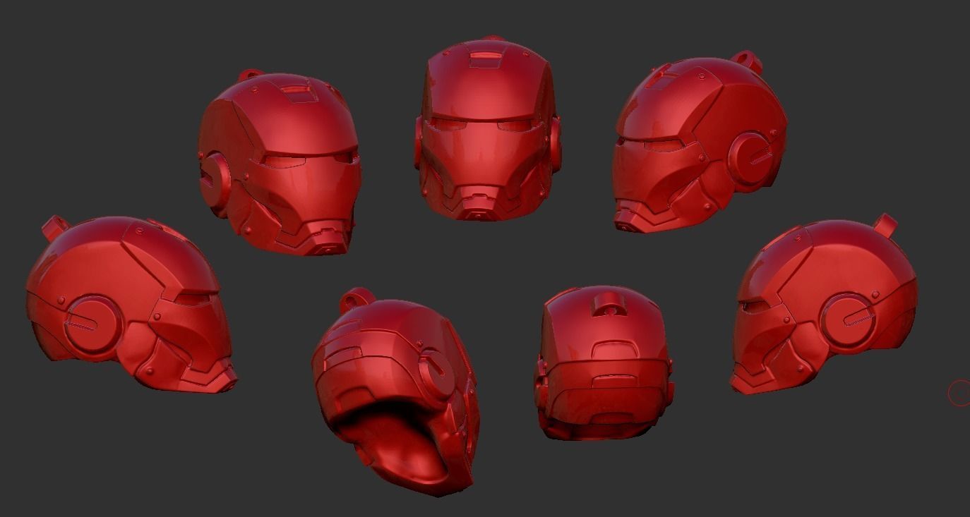 llavero iron man  3D print model_1