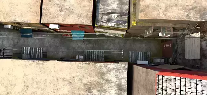 Building Old Ally houses 3D model 3D model