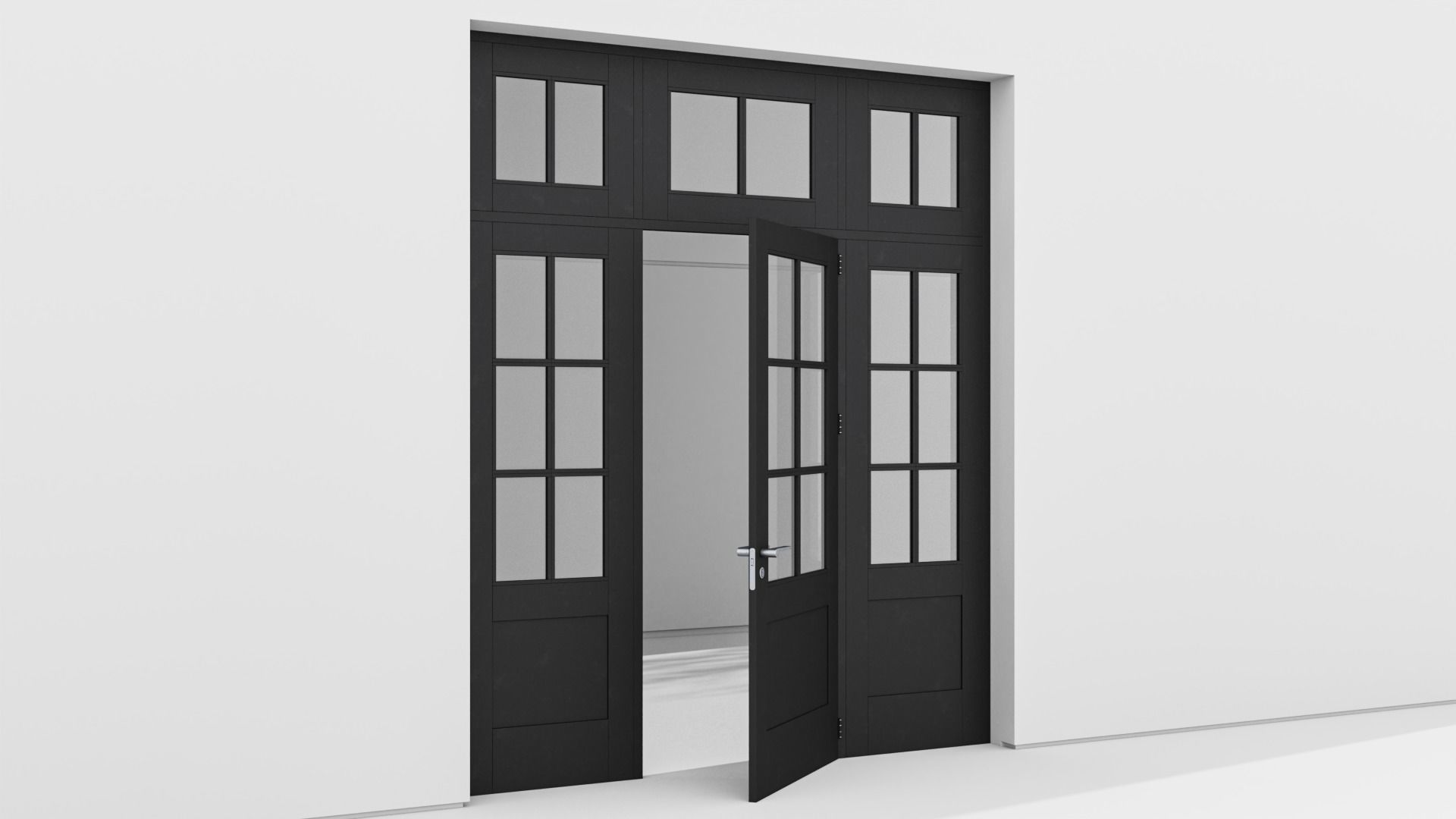Aluminium door 160 3D model_3