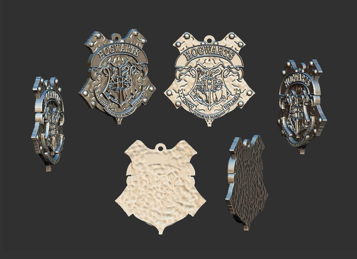 escudo hogwarts 3D print model_1
