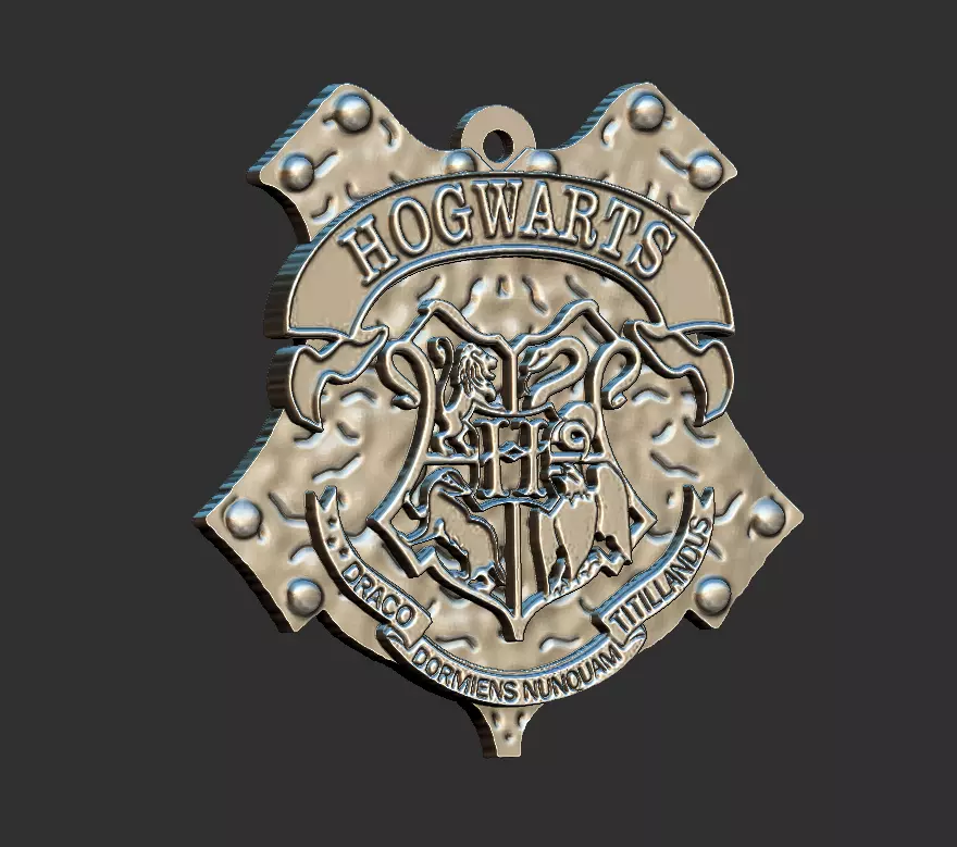 escudo hogwarts 3D print model_0