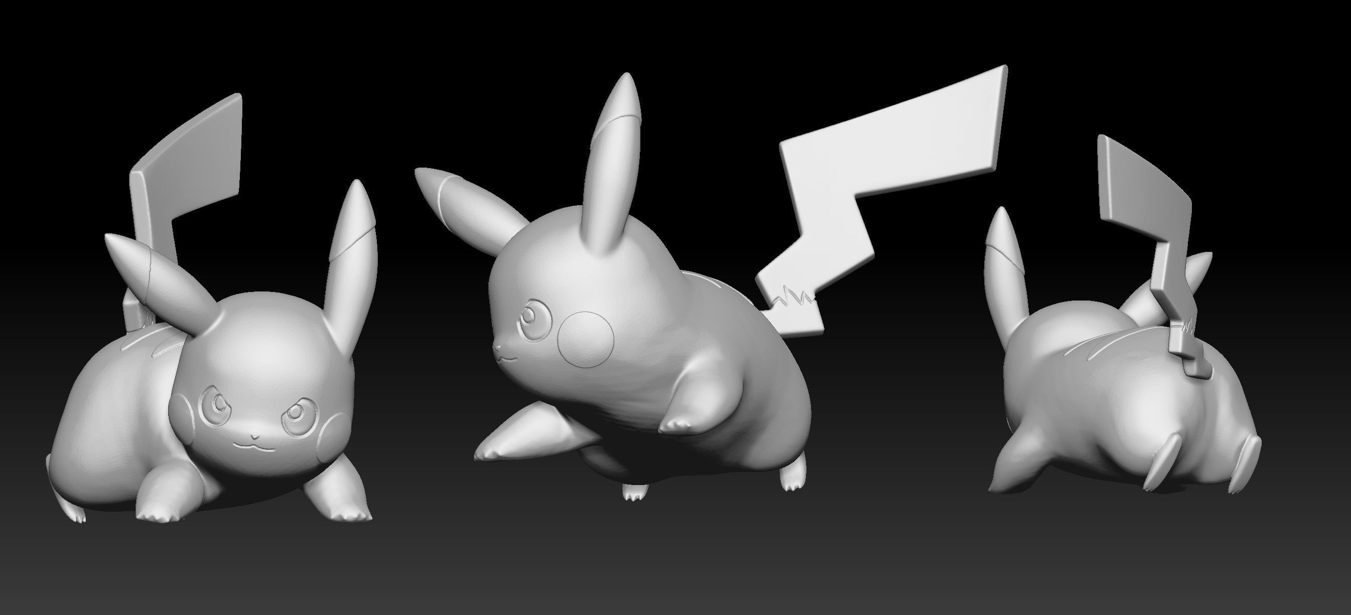 Pokemon Champion Ash Team 3D print model_12