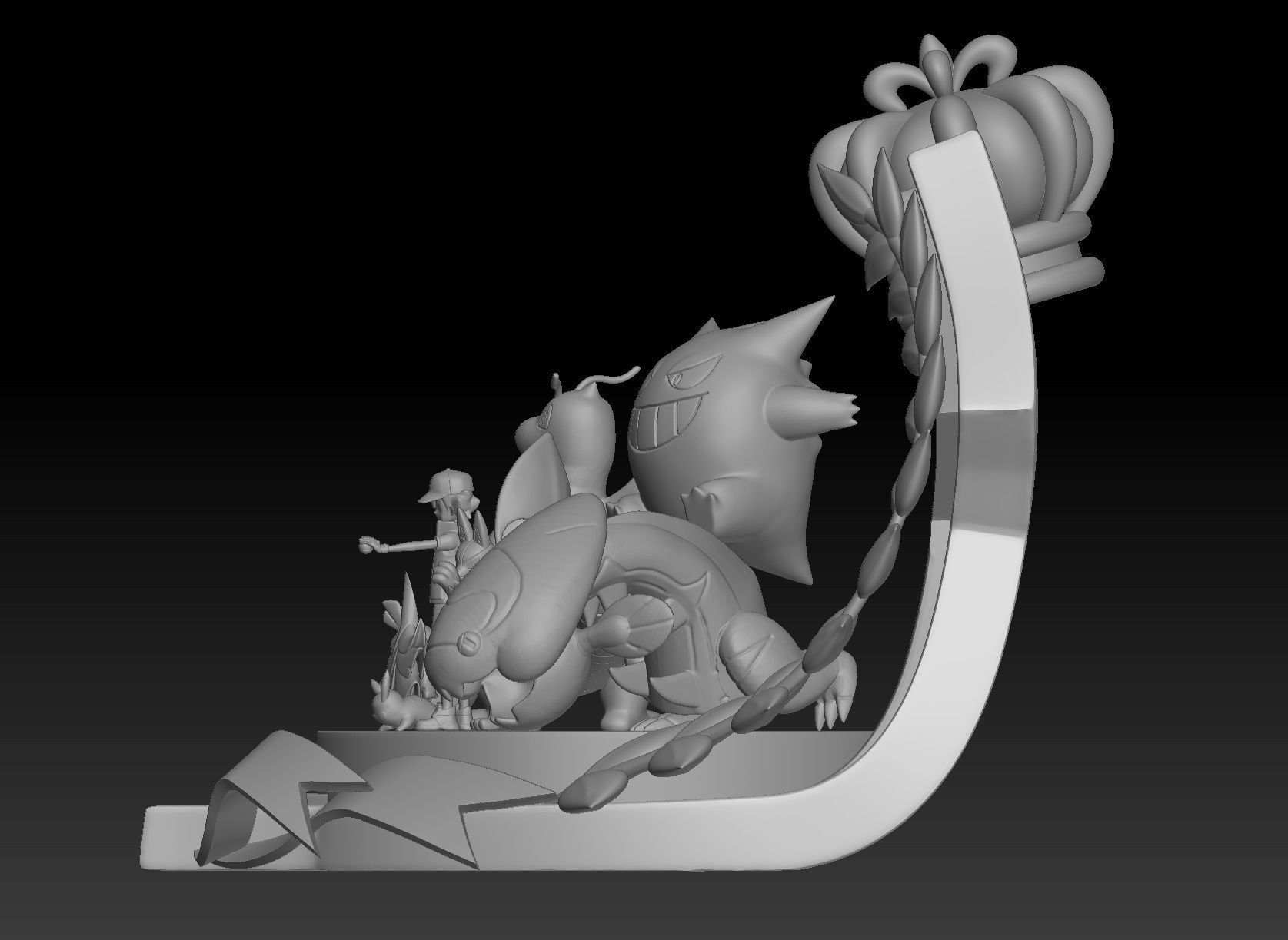 Pokemon Champion Ash Team 3D print model_22