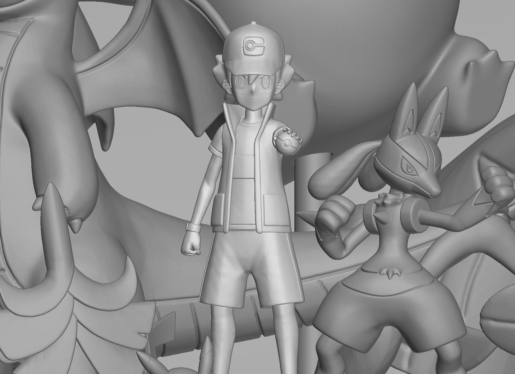 Pokemon Champion Ash Team 3D print model_19