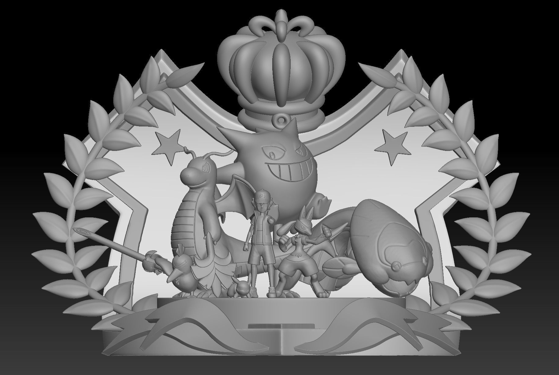 Pokemon Champion Ash Team 3D print model_18