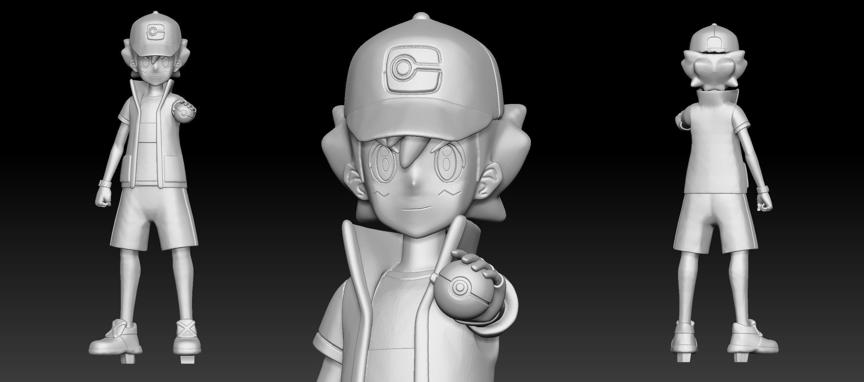 Pokemon Champion Ash Team 3D print model_11