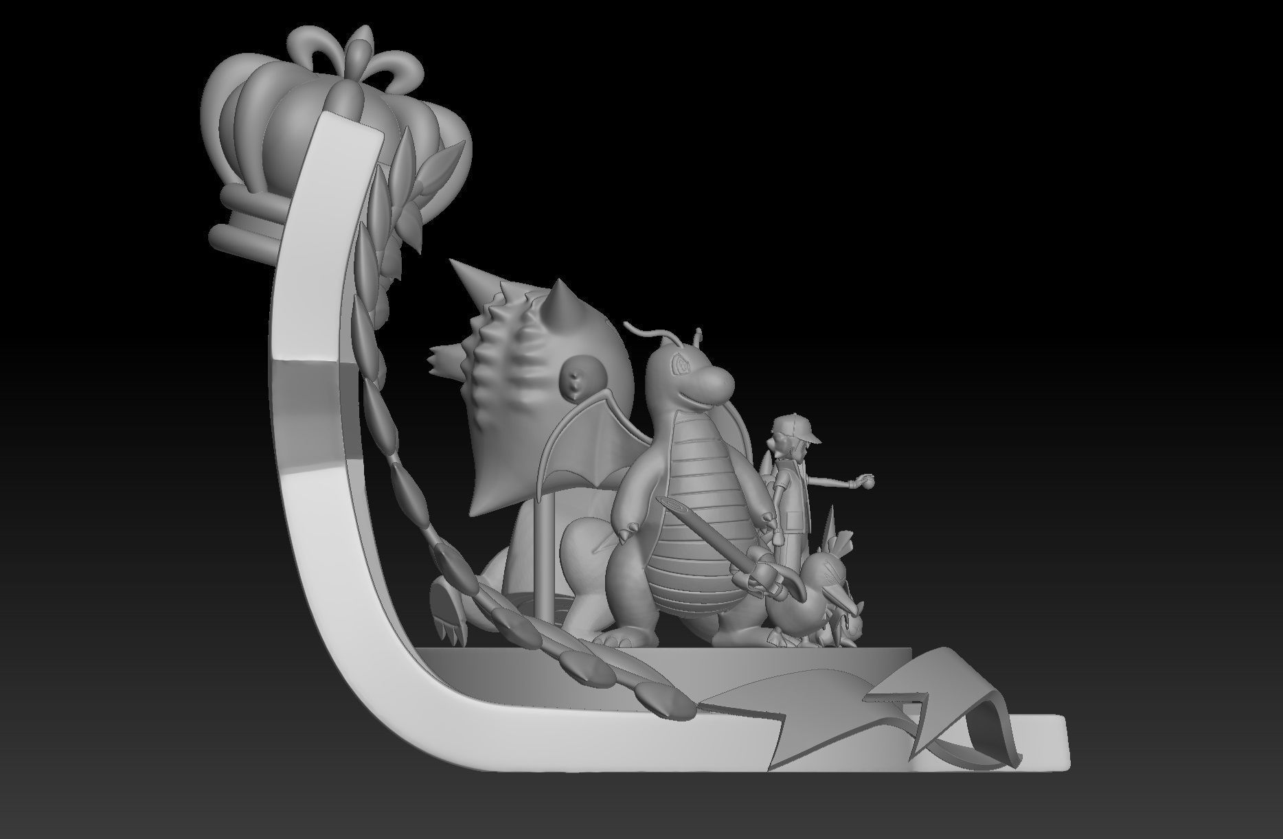 Pokemon Champion Ash Team 3D print model_21