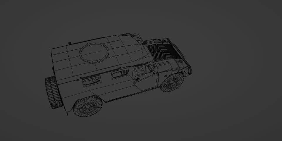 Armored car Tiger Low-poly 3D model_14