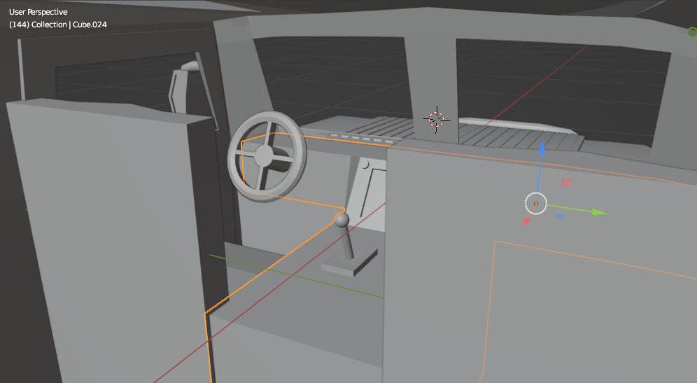 Armored car Tiger Low-poly 3D model_7