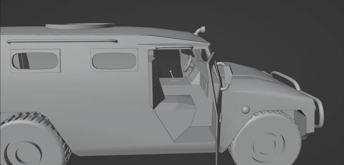 Armored car Tiger Low-poly 3D model_18