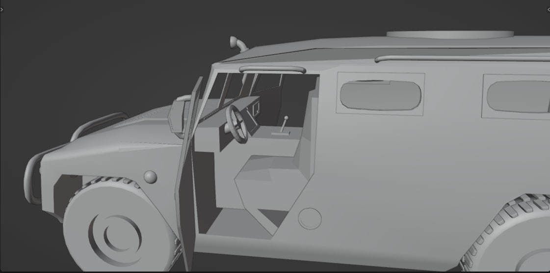 Armored car Tiger Low-poly 3D model_15