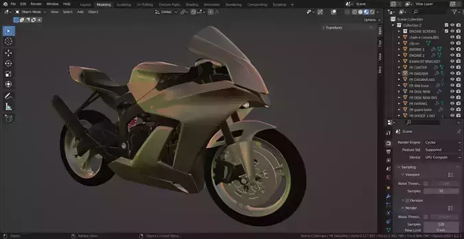 street motorcycle 3d model  3D model
