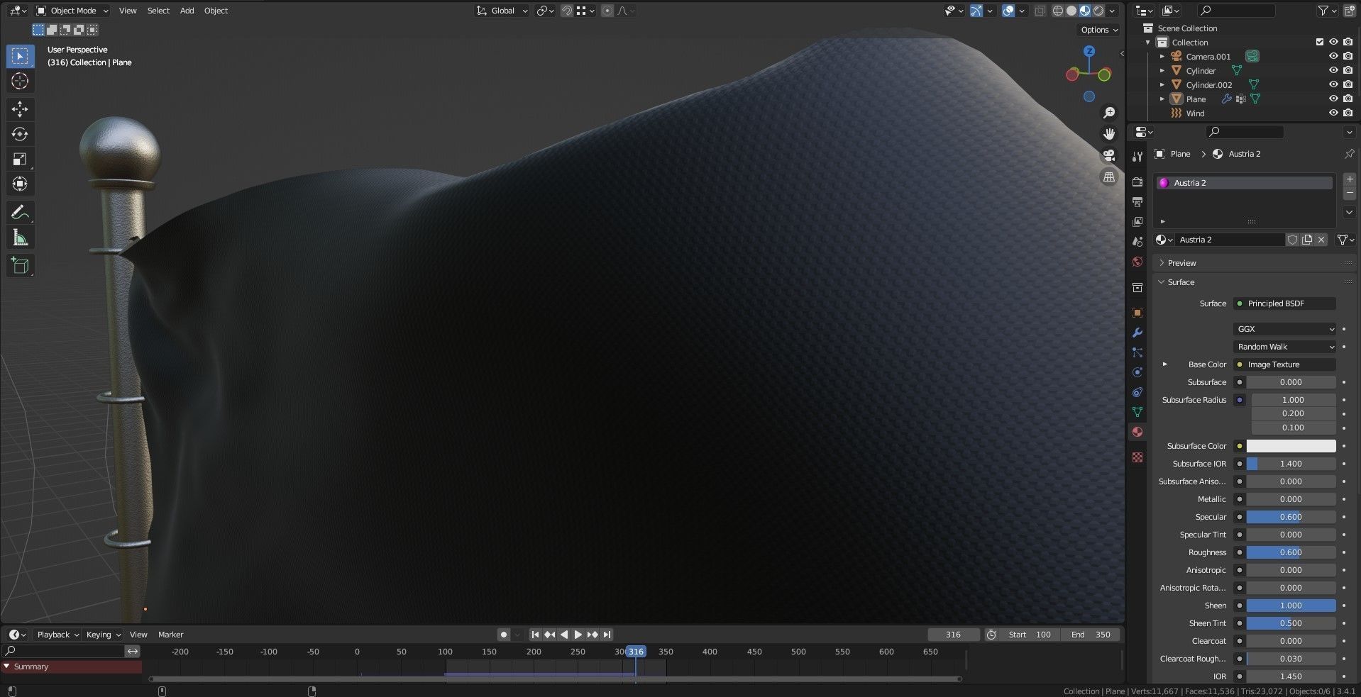 Animated Estonia Flags 3D model_5