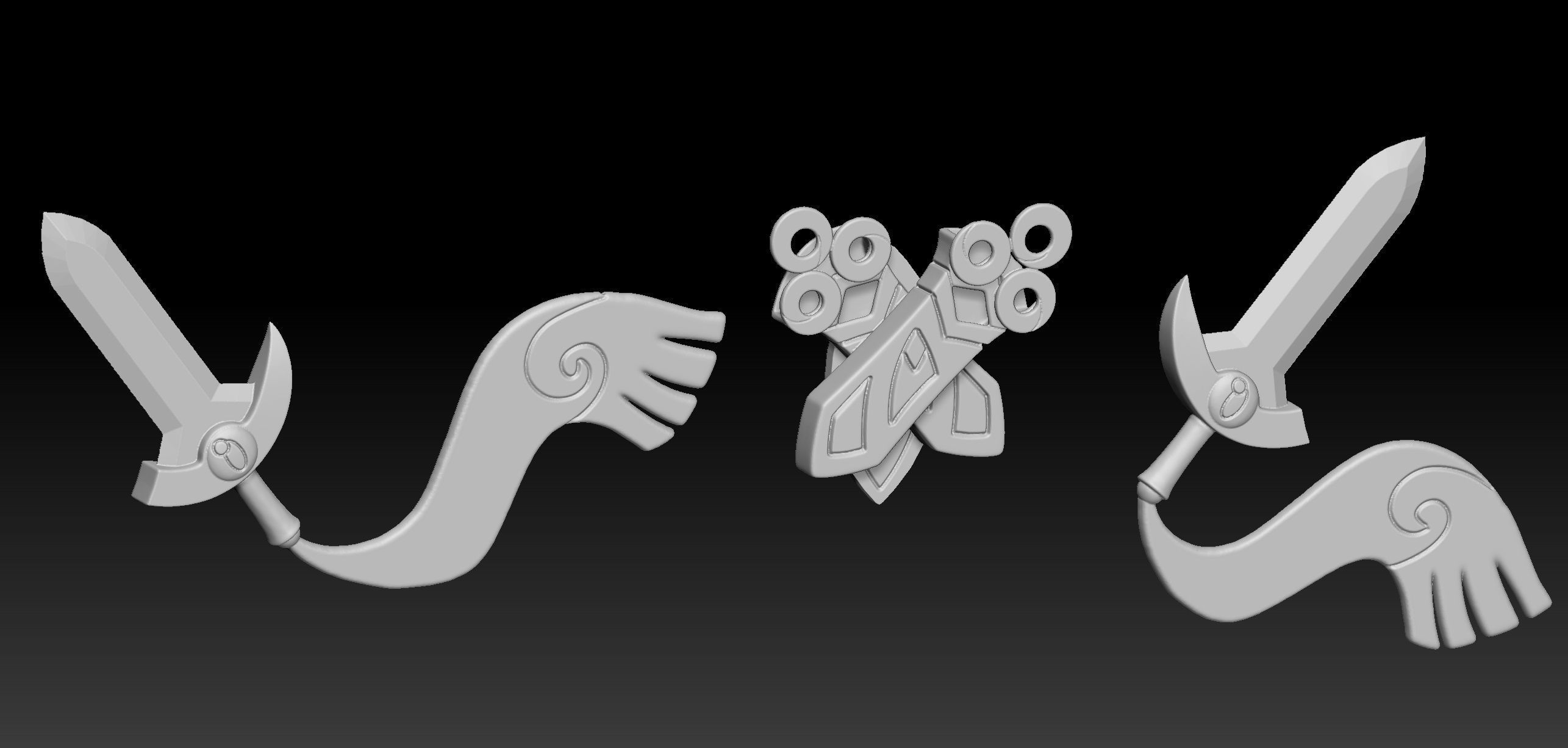 Pokemon Honedge Doublade Aegislash 3D print model_5