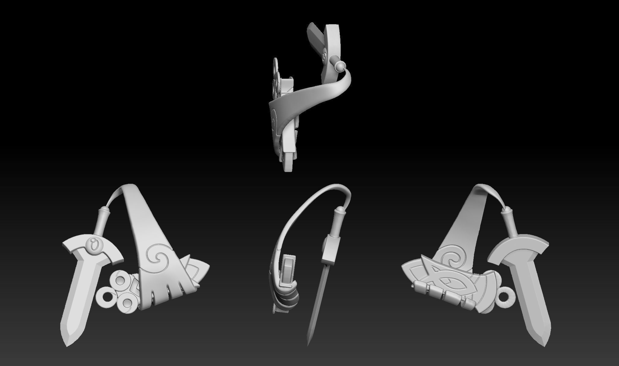 Pokemon Honedge Doublade Aegislash 3D print model_1