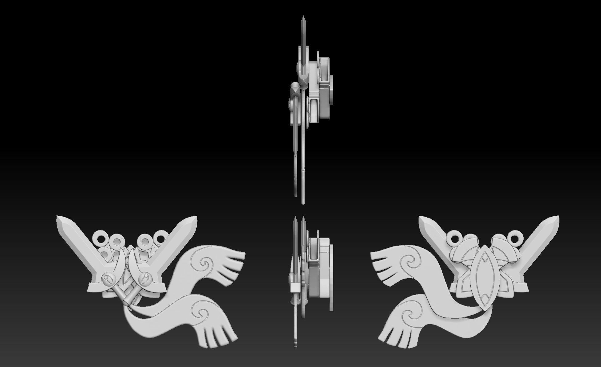Pokemon Honedge Doublade Aegislash 3D print model_2